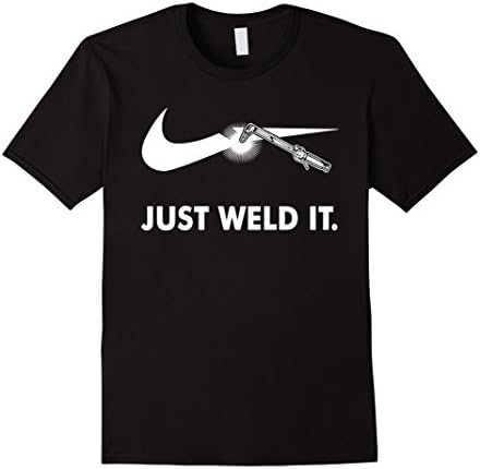 Men's Just Weld It T shirt for funny welder welding symbol Medium Black