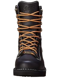 Danner Quarry USA Botas de trabajo negras para hombre, 8 pulgadas