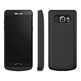 Note 7 Battery Case,Caka 5000 Mah External Backup Battery Charger Cover Case For Samsung Galaxy Note 7 Rechargeable Power Bank Case,Portable Backup Power Bank Case - (Black)