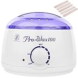 Wax Warmer,LuolLove Electric Mini Wax Melting Pot Professional at Home Hard Waxing Kit for Hair removal, with Adjustable Temperature Knob and AUTO Function