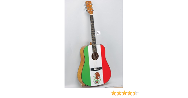 Amazon.com: eleca Deluxe Tamaño Completo Guitarra Acústica Dreadnought,  Bandera mexicana (Mexican Flag) : Instrumentos Musicales