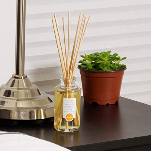 Natural Reed Diffuser Set by DANI Naturals - Fresh Grapefruit Ginger Fragrance - Aromatherapy Essentials Oils - Alcohol Free - 10 Diffuser Sticks - 3.5 Ounce Glass Bottle - Thumbnail 4