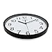 HIPPIH 10 Silent Quartz Decorative Wall Clock Non-Ticking Classic Digital Clock Battery Operated Round Easy to Read Home/Office/School Clock (Black)