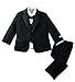 Spring Notion Baby Boys' Modern Fit Tuxedo Set, No Tail Large Black