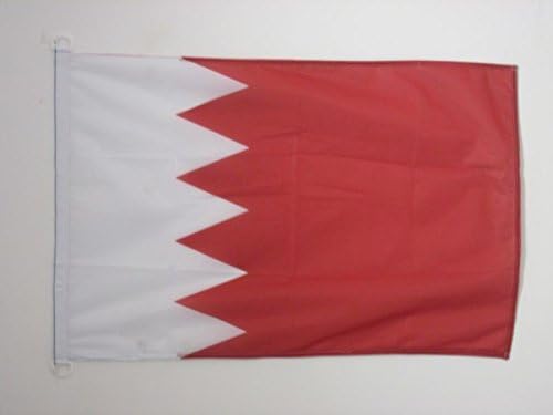 AZ FLAG, Bahrain Nautical Flag, 18'' x 12'', For Outdoor and Boat, Bahrain Banner Knitted Polyester with Two Plastic Rings