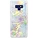 JIAXIUFEN Galaxy Note 9 Case Shiny Change Color Opal Colorful Marble Design Clear Bumper TPU Soft Rubber Silicone Cover Phone Case for Samsung Galaxy Note 9