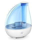 Bel Air Naturals Cool Mist Humidifier - Essential Oil Aroma Diffuser + Night Light - Aromatherapy Ultrasonic Air Purifier For Home Office Bedroom Living Room - .4 Gallon Capacity - Runs For 16+ Hours