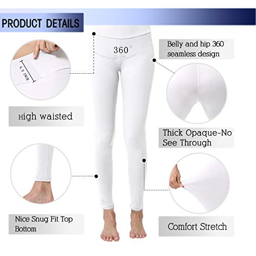 Kamots Beauty Butt Lifting Leggings High Waisted Women Cellulite Stretchy Workout Yoga Pants White