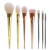 7pcs Makeup Brushes Set Professional Synthetic Hair Cosmetic Foundation Powder Blush Eyeshadow Brush Tool Kit (Mixed Color)