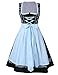 GloryStar KoJooin Women's 3 Pieces Costumes Embroidery Oktoberfest Dirndl Dress Black-Blue 38
