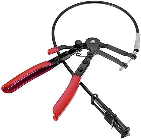 OOTDTY Flexible Wire Long Reach Hose Clamp Plier Car Fuel Oil Water Pipe Repairing Tool