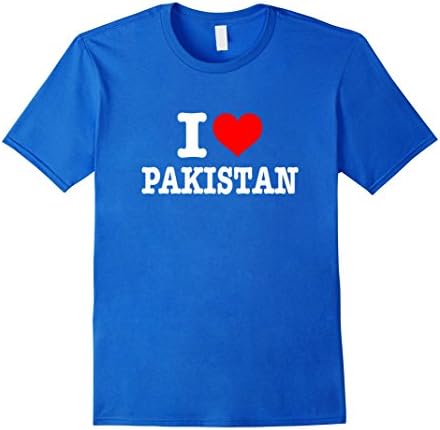 Mens I Love Pakistan T-Shirt - I Heart Pakistan Shirt XL Royal Blue
