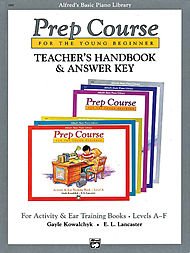Alfred's Basic Piano Prep Course - Activity & Ear Training Book Teacher's Handbook And Answer Key, Levels A-F