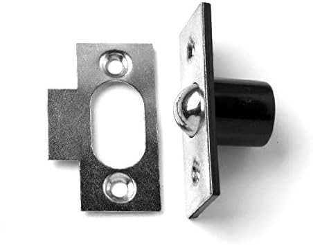 Merriway BH03031 Bales Tubular Ball Cupboard Cabinet Door Catch, 19mm (3/4 inch) - Nickel Plated Plates, Silver, 19 mm