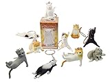 Clever Idiots Meowditation Cat Keychain - Blind Box Includes 1 of 10 Collectable Figurines - Features a Detachable Keyring - Authentic Japanese Design - Durable Plastic