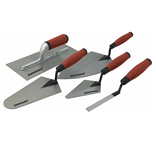 Silverline soft-grip tradesmans trowel set, 5-piece,  9…