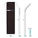 StrawExpert Reusable Stainless Steel Straws Curved with Silicone Tips,Case,Cleaning Brush for Yeti Tervis Rtic 30 oz 20 oz Tumbler Long Metal Straws Drinking for Drinks (10.5 inches,16 Bent)