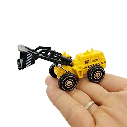 M-jump 5 PCS Mini 1:72 Scale DIE-CAST Metal Construction Engineering Vehicle Toys Set for kids - Excavating trucks, Bulldozers, Truckshovel, Clay truck, Dump trucks
