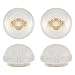 Tosnail Silicone & 14K Gold Earring Backs Small - Pack of 2 Pairs and Bonus 1 Gift Box