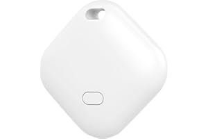 CHZHVAN Key Finder, Wallet Tracker Works with Apple Find My (iOS only), Replaceable Battery, Water-Resistant, Bluetooth Item Finder for Bags, Luggage, Pets & Backpack, 1 Pack White