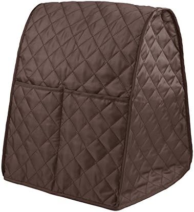 RICHELE Dustproof Stand Mixer Cover with Organizer Bag for Kitchenaid Mixer (Brown)