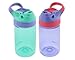 Contigo Kids Autoseal Gizmo Water Bottle, 14oz (Persian Green/Lavender) - 2 pk