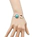 Womens Bracelet, Gillberry Bohemian Silver Alloy Moon Shape Turquoise Ethnic Boho Gypsy Cuff Bangles