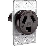 Legrand - Pass & Seymour 3860CC6 Flush Outlet 30-Amp 125-volt/250-volt Three Pole Three Wire,Black