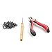 TOOGOO(R) Hair Extension Plier Hook Tool Kit + Micro Link Beads