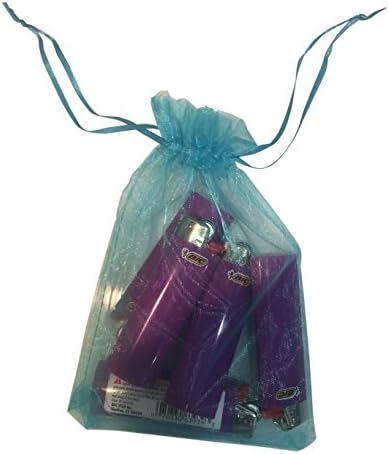 BIC 5pc's Purple Lighters, Brand New, Fluid Full, w/ Gift Bag