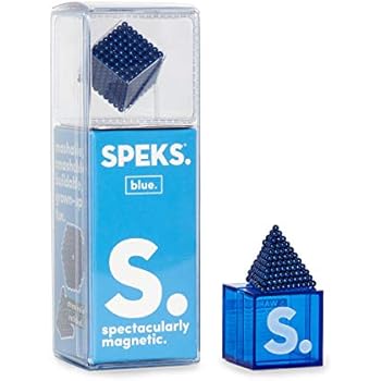 Speks Magnetic Balls - Classic Blue Set of 512 (2.5mm) Fun Stress Relief Desk Toy for Adults - Mashable Smashable Buildable