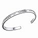 ALoveSoul Silver Best Friends Forever Today Tomorrow Always Diamond Cuff Bangle Friendship Bracelets, 7.4''