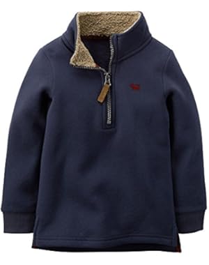Carter's Baby Boys Zip-up Sueded Fleece Pullover; Navy (24 Months)