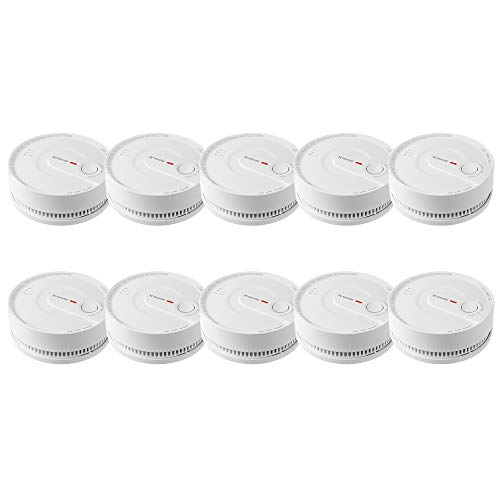 X-Sense Smoke Alarm, 10-Year Battery Fire Alarm Smoke Detector with LED ...
