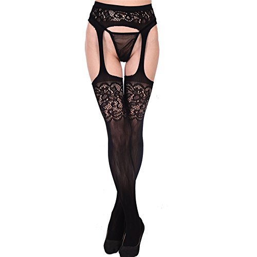 Kfnire-Calze-e-Collant-da-Donna-3pz-Calze-a-Rete-da-Donna-con-Collant-in-Pizzo