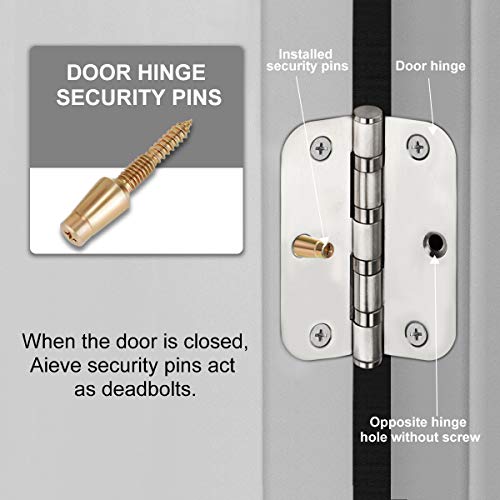 Aieve Door Hinges Security Screws, 6 Pack Tamper Proof Screws Security