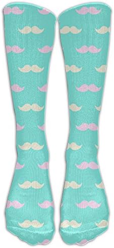 Unisex Cotton Beard Pink Moustache Compression Sports Socks