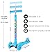 GOOGO Kick Scooter for Kids 3 Wheel Lean to Turn 3 Adjustable Height PU Wheels for 3-13 Year Old Blue
