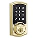 Kwikset 916 Z-Wave SmartCode Touchscreen Electronic Deadbolt, Featuring SmartKey in Polished Brass, Works with Alexa via SmartThings, Wink, or Iris (99160-001)