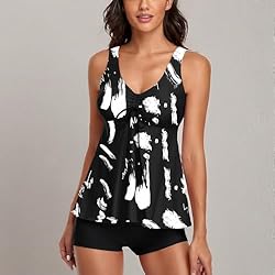 Omichic Modest Tankini Swimsuits for Women Two