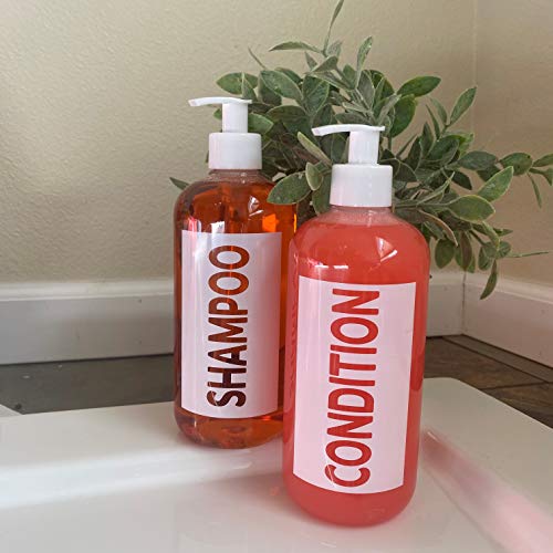 AylaMae Modern Refillable Shampoo and Conditioner Dispensers 500ml / 16.9oz PET Plastic Bottles AylaMae Modern Refillable Shampoo and Conditioner Dispensers 500ml / 16.9oz PET Plastic Bottles