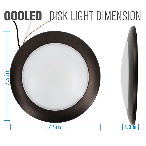 15W 7.5'' Dimmable LED Disk Light,Mini LED Ceiling light,Flush Mount Ceiling Fixture,LED Downlight (120W Replacement), Daylight, ENERGY STAR, Installs into Junction Box Or Recessed Can,5000K4PK(O)