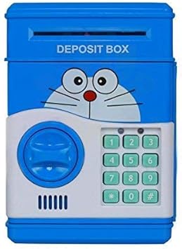 Rascals Doraemon Printed ATM Bank Safe Box Money Coin ATM Bank Toy ATM Machine Kids Gift Money Box Digital Saving Boxes | Kids Enjoy Hiding Their Small Toys & Treasures. an Ideal Gift Item for Kids.