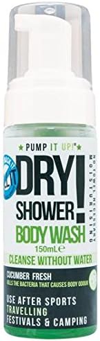 PUMP IT UP Dry Shower Body Wash, Cucumber 150ml