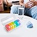 Sukuos Large Weekly Pill Organizer 2 Times a Day, Daily Pill Box 7 Day Easy to Open with Double Protection, AM PM Pill Case for Medicine/Vitamin/Fish Oil/Supplements (Clear)