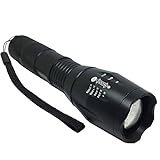 Tactical Flashlight XML-T6 Adjustable Zoomable Focus Self-protect Torch Waterproof 5 Modes 1000 Luments Portable Ultra Bright Light