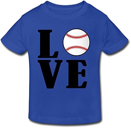Yuying Love Baseball Girls&Boys T-shirts For 2-6 Years Old 4 Toddler RoyalBlue