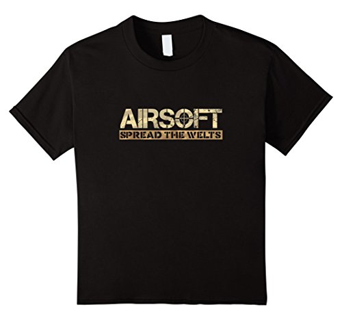 Kids Airsoft: Spread the Welts | Funny Airsoft Gun T-shirt 8 Black