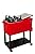 HIO 73 Qt Outdoor Patio Cooler Table On Wheels, Rolling Cooler With Shelf