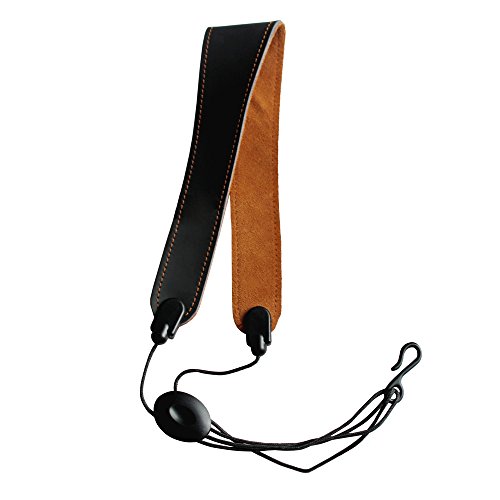 EaseIcon Elegant Leather Sax Neck Strap Adjustable Harness Belt for Tenor and Alto Saxophones, Clarinets Oboes and English Horns